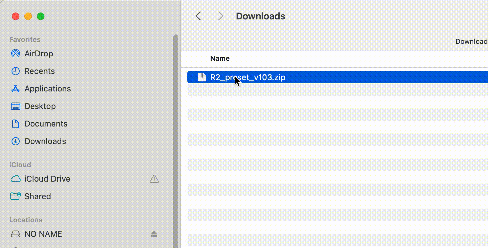 sd card presets folder